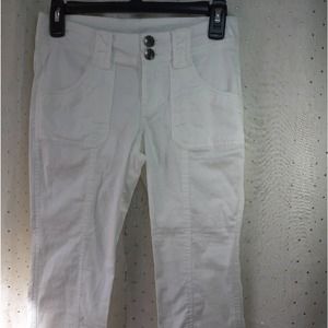 Bebe White Capris